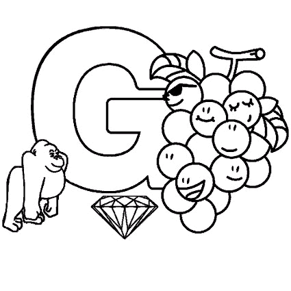 Alphabet Coloring Pages 7