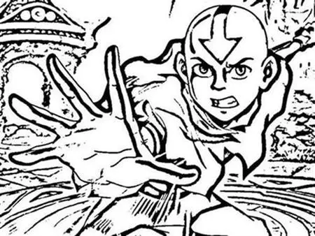 avatar last airbender coloring pages. Avatar The Last Airbender