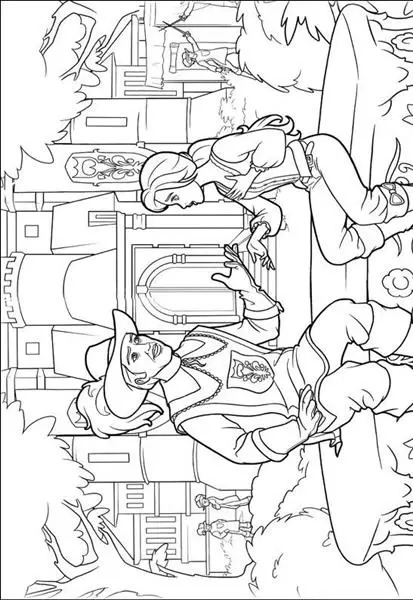 Barbie and The Three Musketeer Coloring Pages 1