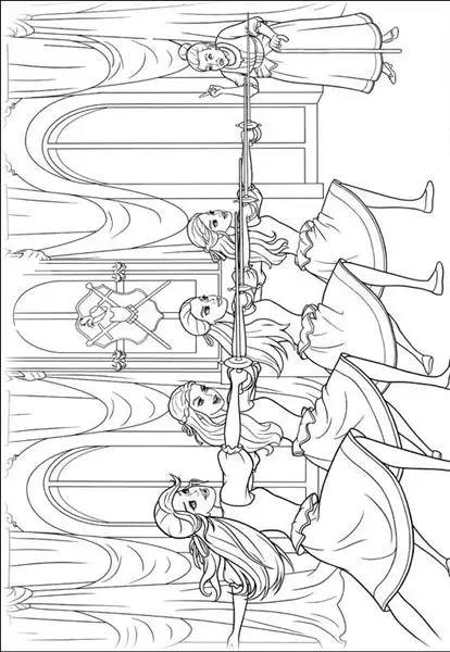 Barbie and The Three Musketeer Coloring Pages 5