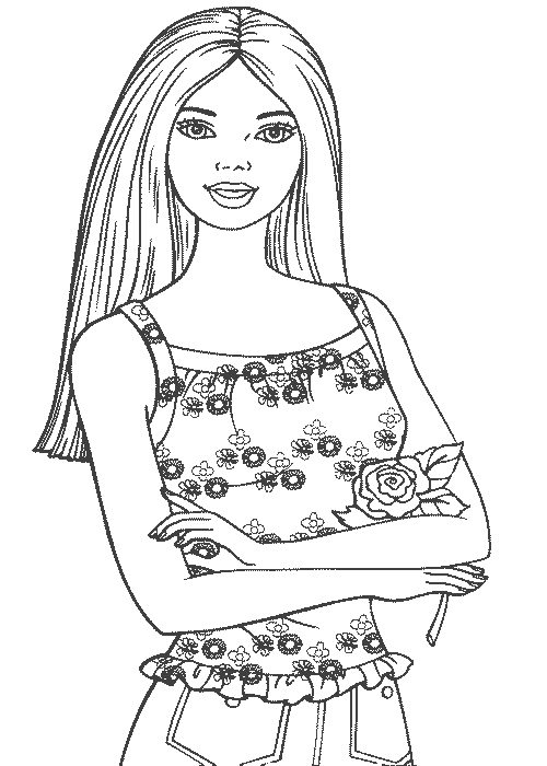 barbie coloring pages for girls. Barbie Coloring Pages 4
