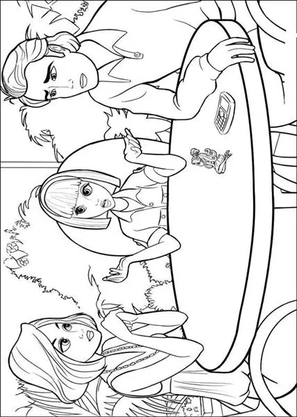 Barbie Thumbelina Coloring Pages 3