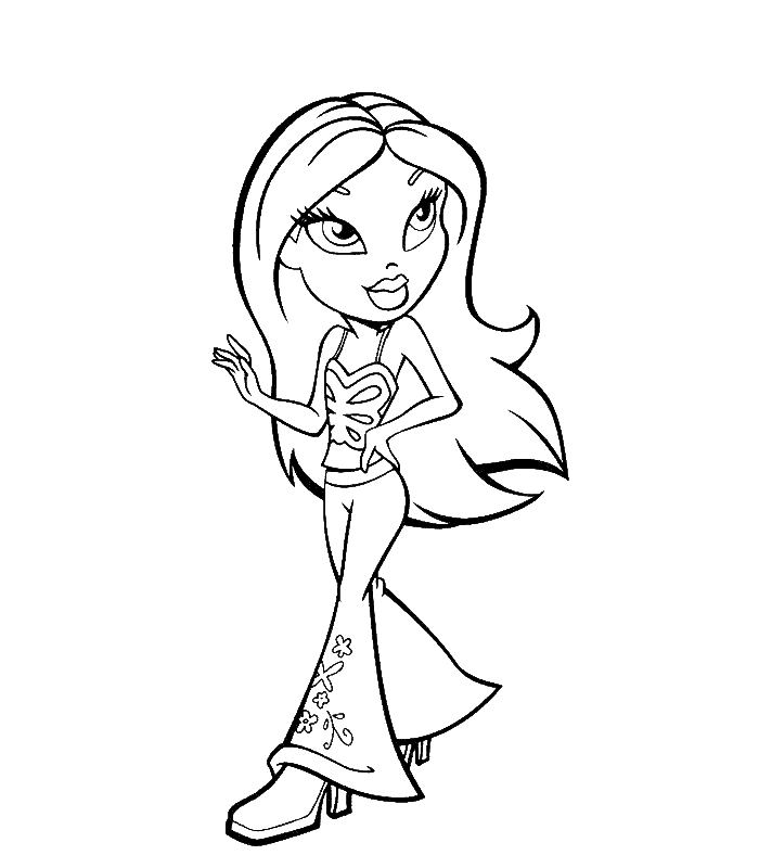 Bratz Coloring Pages Bratz Coloring Page Bratz Printable Coloring Pages