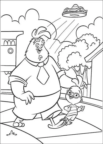 Chicken Little Coloring Pages 9