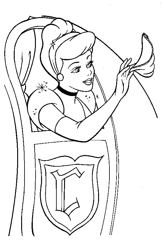 cinderella coloring pages feature