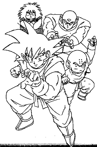 Pictures Of Dragon Ball Characters. Dragon Ball Z Coloring