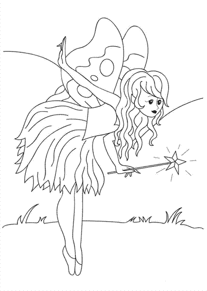 Fairies Coloring Pages 12