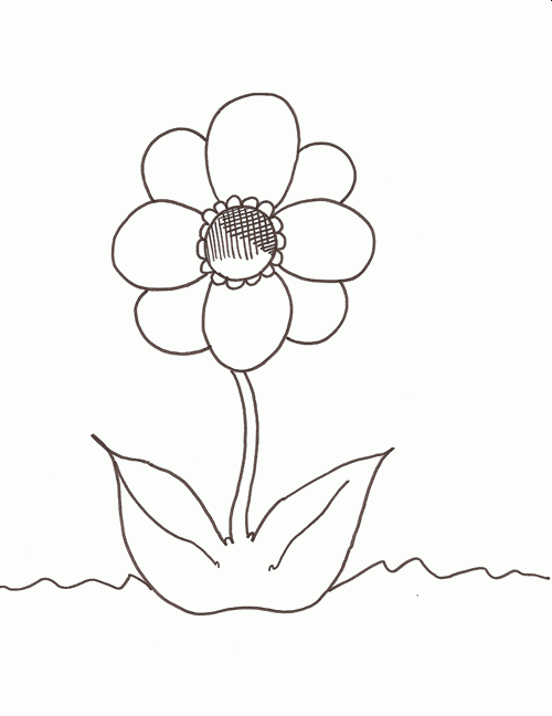 Printable Flower Coloring Pages 9