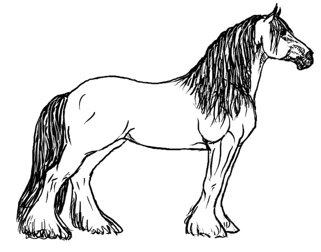 Horse Coloring Pages 9