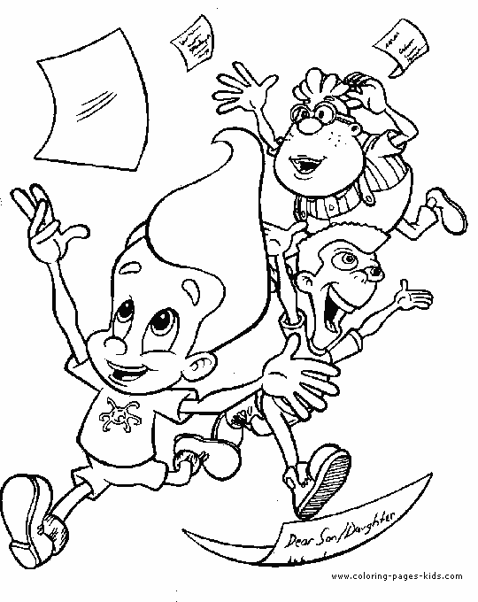 Jimmy Neutron Coloring Pages