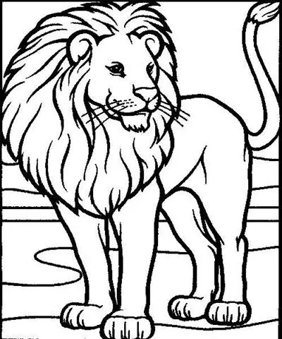 Print  Coloring Pages on Lion Jumping Through The Circus Ring Coloring Page To Print