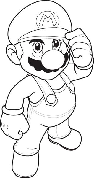 coloring pages mario brothers