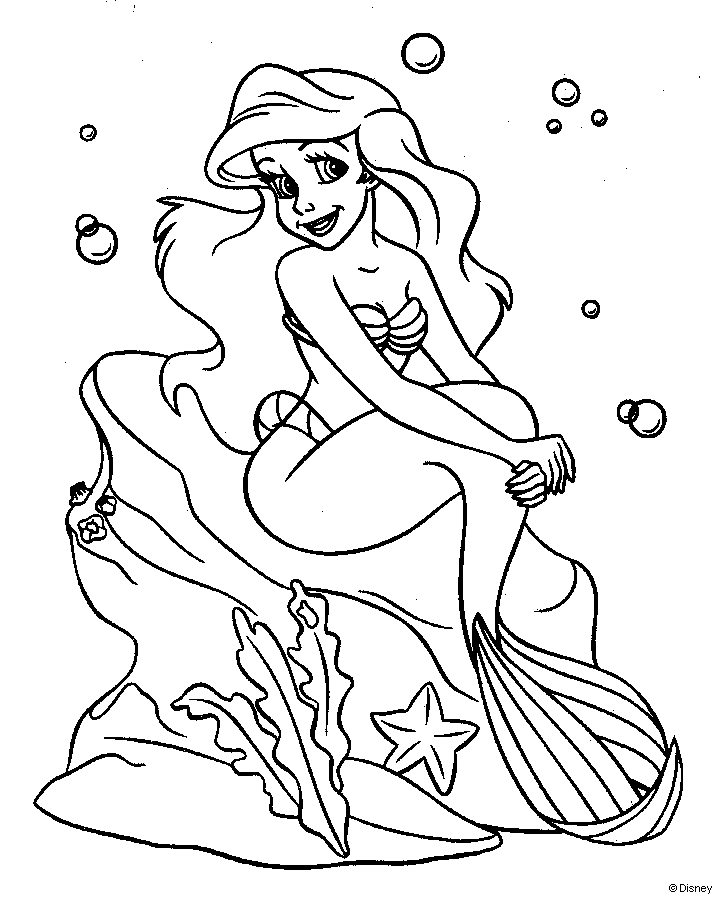 disney princesses coloring pages ariel. Mermaid Coloring Pages 6