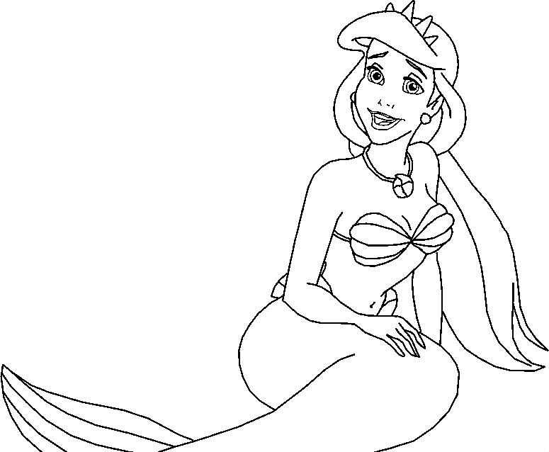 Hello Kitty Mermaid. Mermaid Coloring Pages 12