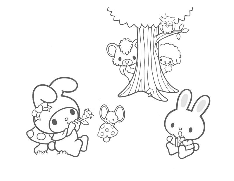 My Melody Coloring Pages 12