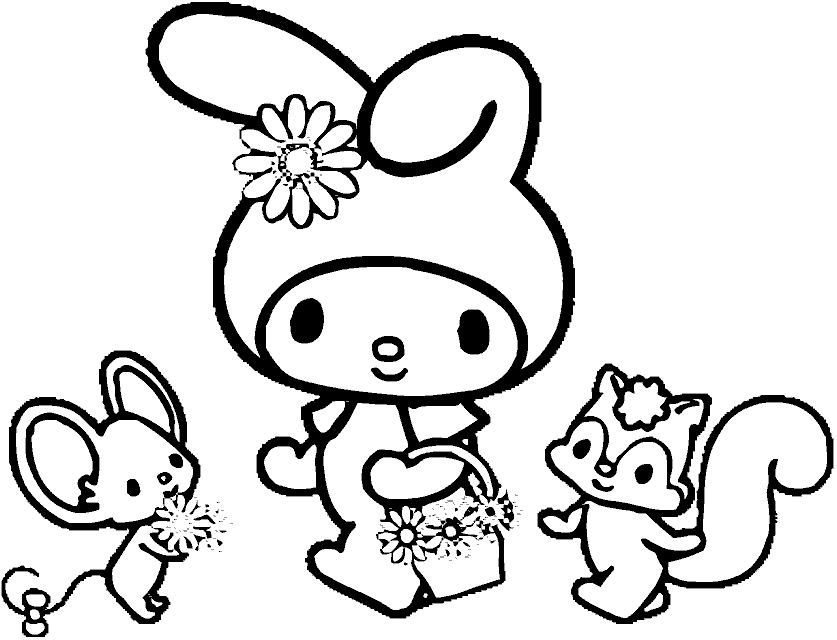 My Melody Coloring Pages 4