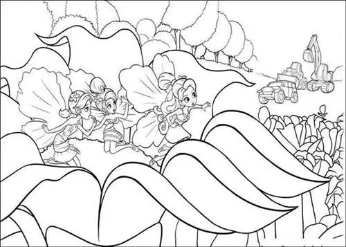 Barbie Thumbelina Coloring Pages 1