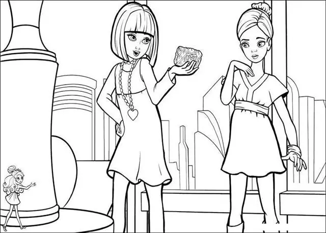 Barbie Thumbelina Coloring Pages 9