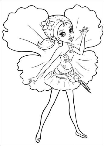 Barbie Thumbelina Coloring Pages 20