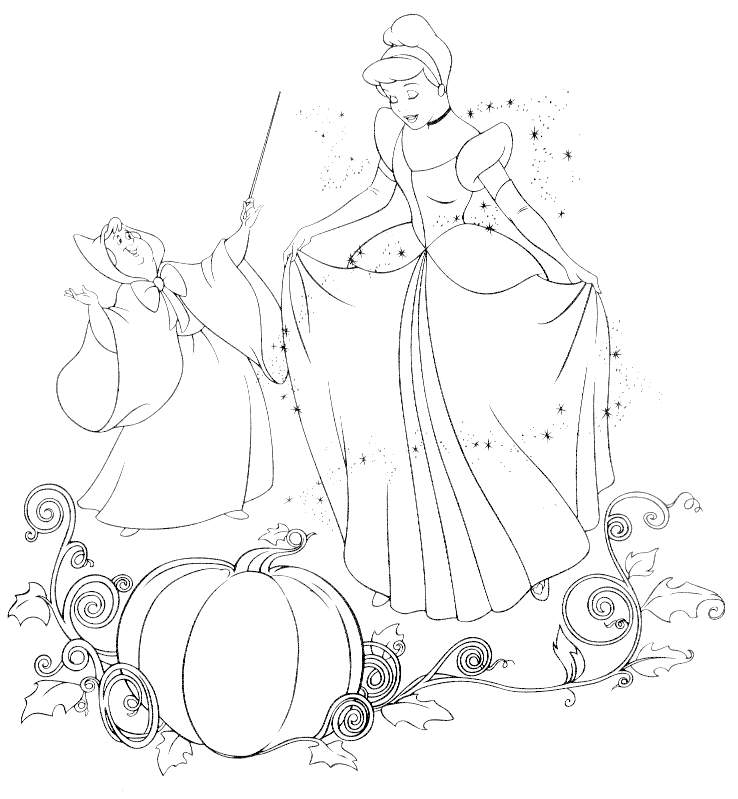 Cinderella New Coloring Pages 12