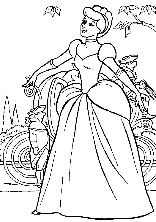 Cinderella New Coloring Pages 2