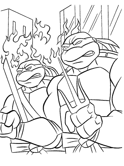 Ninja Turtles Coloring 4