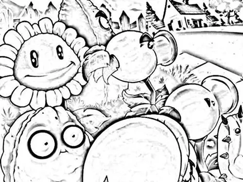 Plants VS Zombies Coloring Pages 2