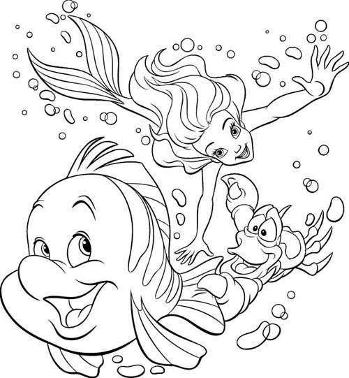 Princess Ariel Coloring Pages 1