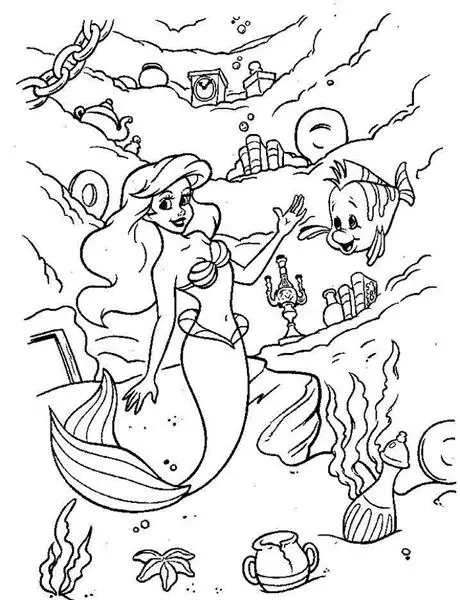 Princess Ariel Coloring Pages 12