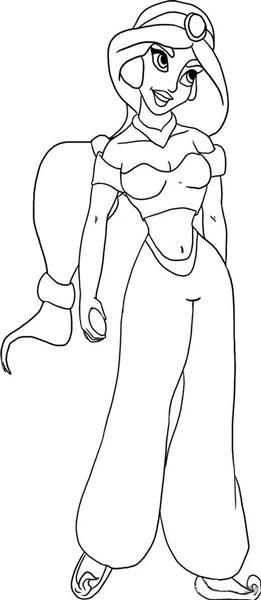 Princess Jasmine Coloring Pages 10