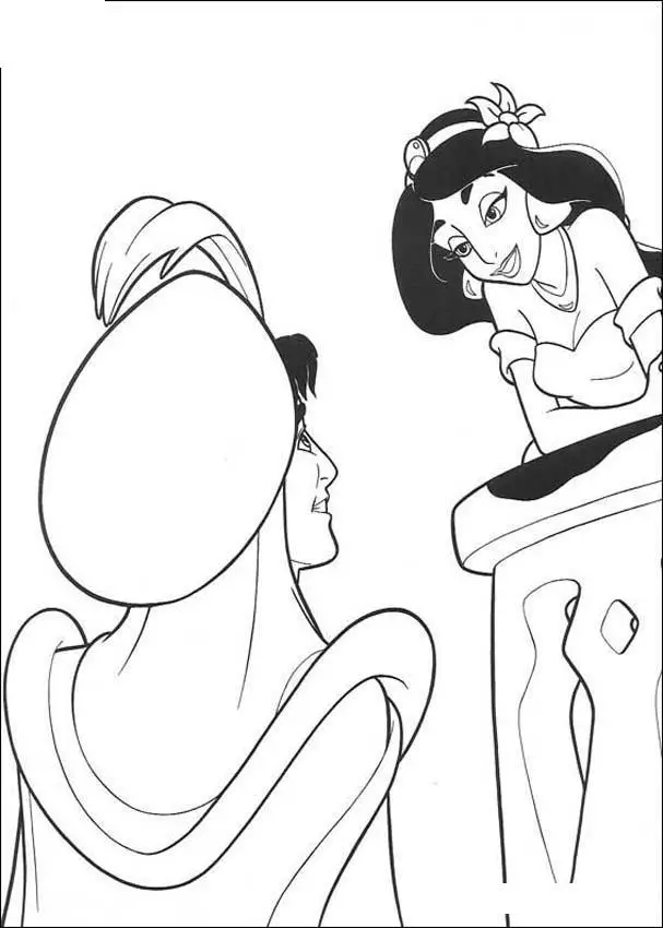 Princess Jasmine Coloring Pages 9