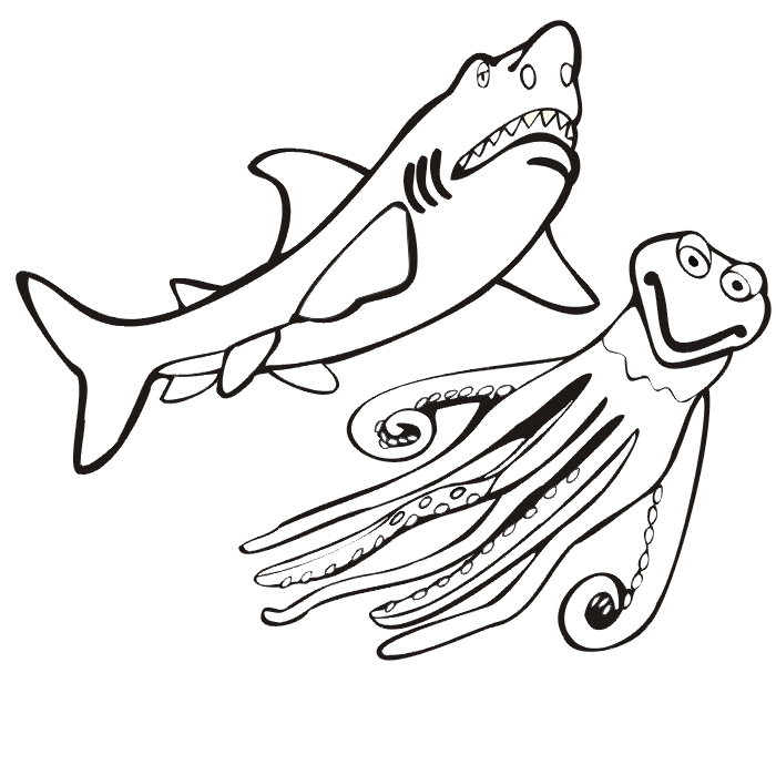 Shark Coloring Pages 1