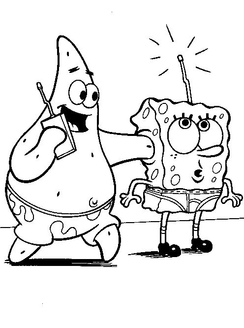 Sponge Bob Coloring 4