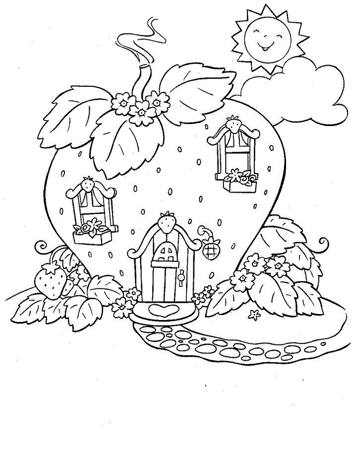 Strawberry Coloring Pages 3