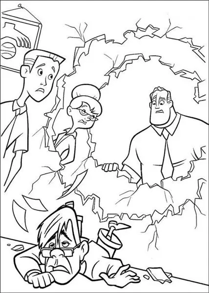 The Incridible Coloring Pages 1