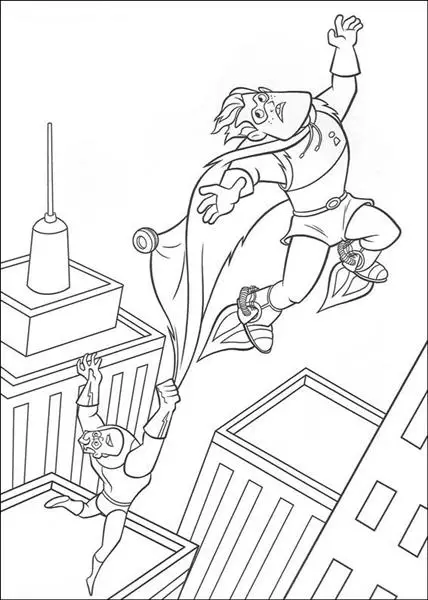 The Incridible Coloring Pages 6