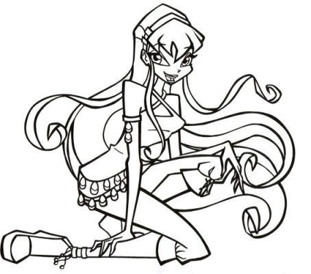 Winx Club The Enchantix Coloring Pages 8
