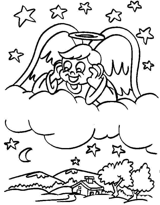 Angel Coloring Pages 12