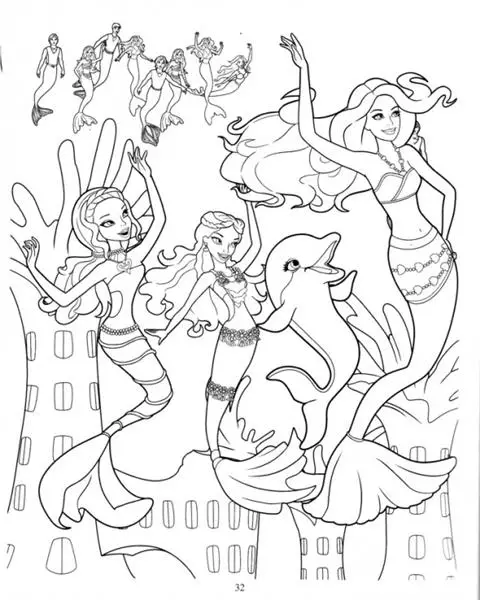 Barbie in a Mermaid Tale Coloring Pages 8