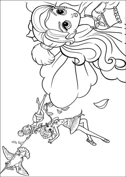 Barbie Thumbelina Coloring Pages 1