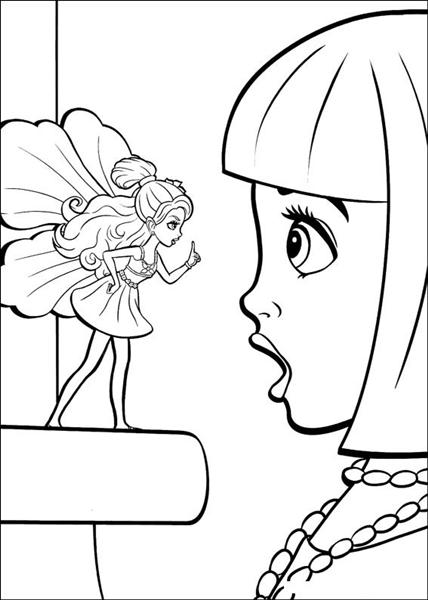 Barbie Thumbelina Coloring Pages 7