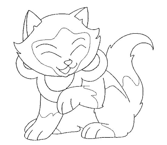 Cat Coloring Pages 5