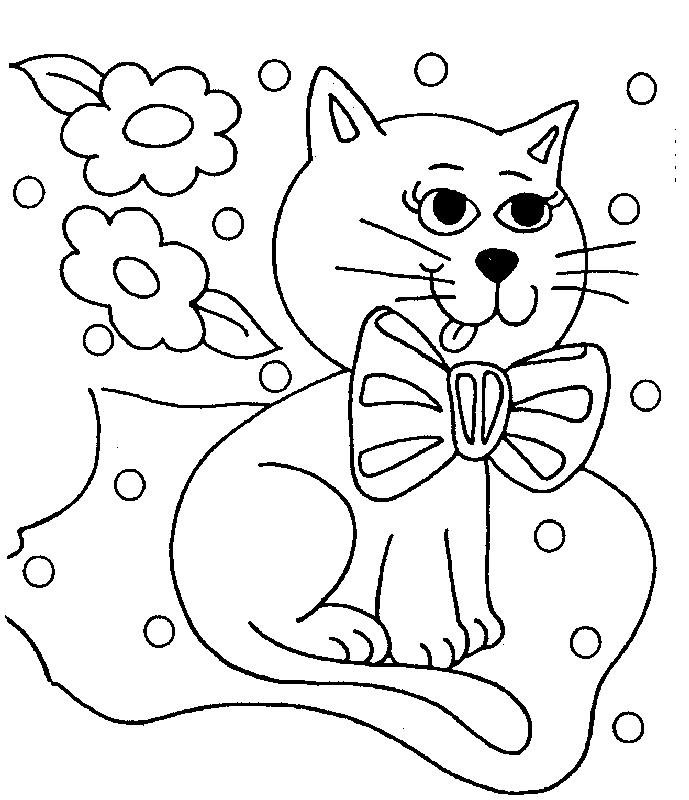 Cat Coloring Pages 6