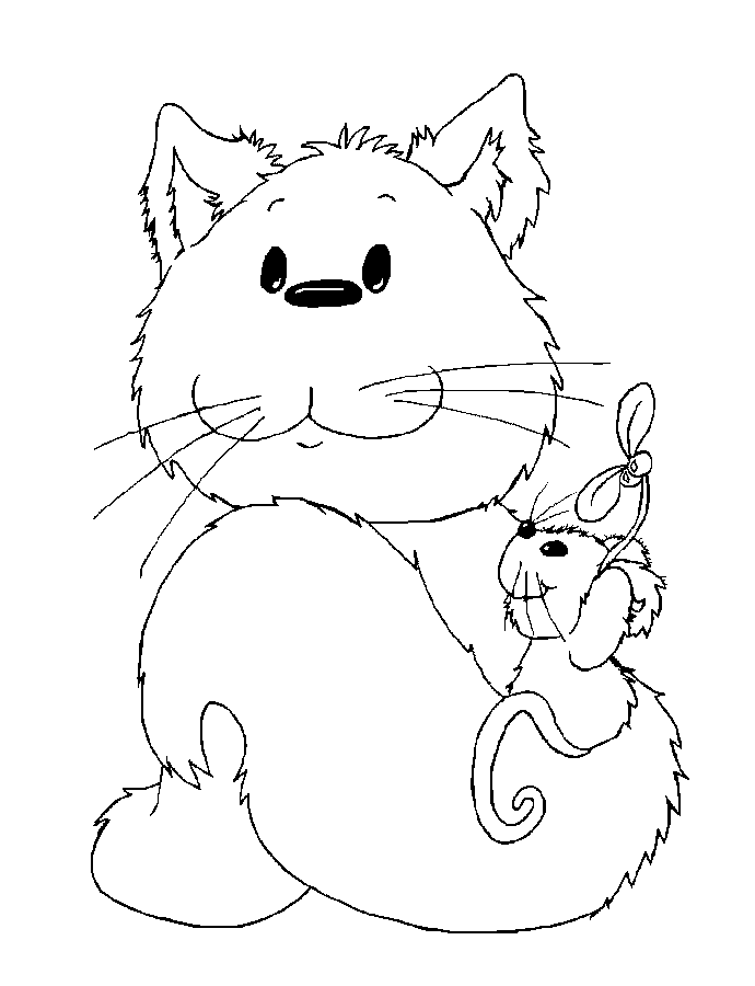 Cat Coloring Pages 9