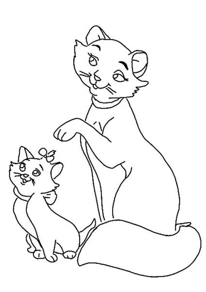 Cat Coloring Pages 12