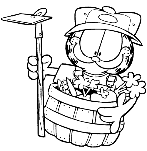 Garfield Coloring Pages 10