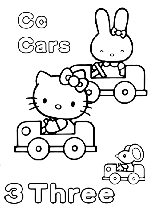 Printable Hello Kitty Coloring Pages 5