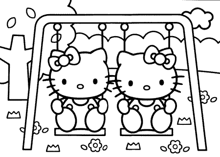 Printable Hello Kitty Coloring Pages 4