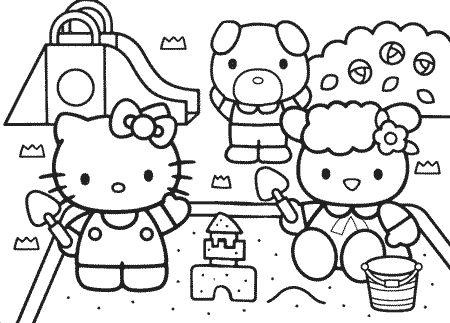 Printable Hello Kitty Coloring Pages 6