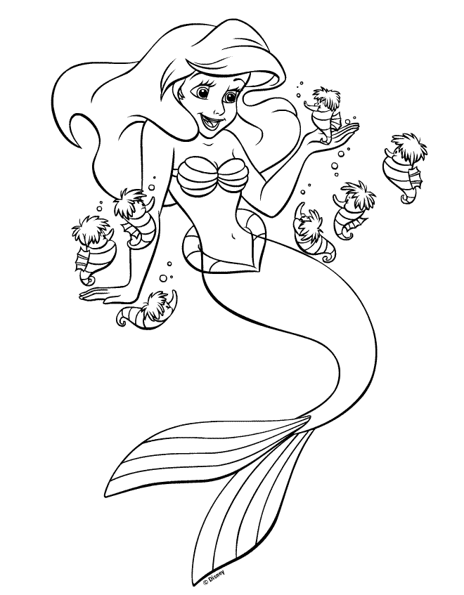Mermaid Coloring Pages 1